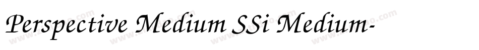 Perspective Medium SSi Medium字体转换